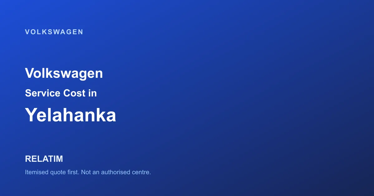 Volkswagen Service Cost in Yelahanka, Bangalore